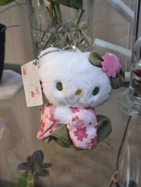 Plush Cherry Blossom Hello Kitty Keychain